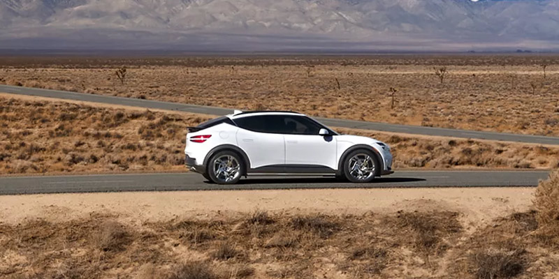 2026 Genesis GV60 running on roads 