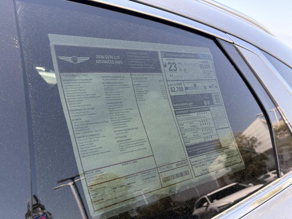 2026 Genesis GV70 2.5T ADVANCED