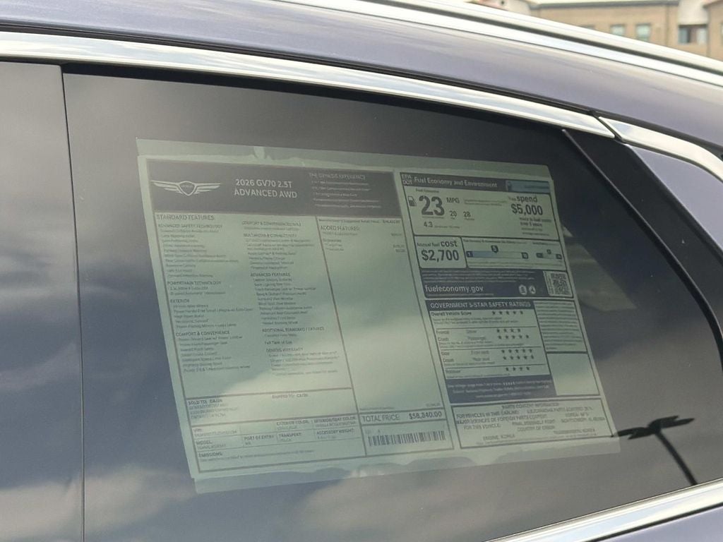 2026 Genesis GV70 2.5T ADVANCED