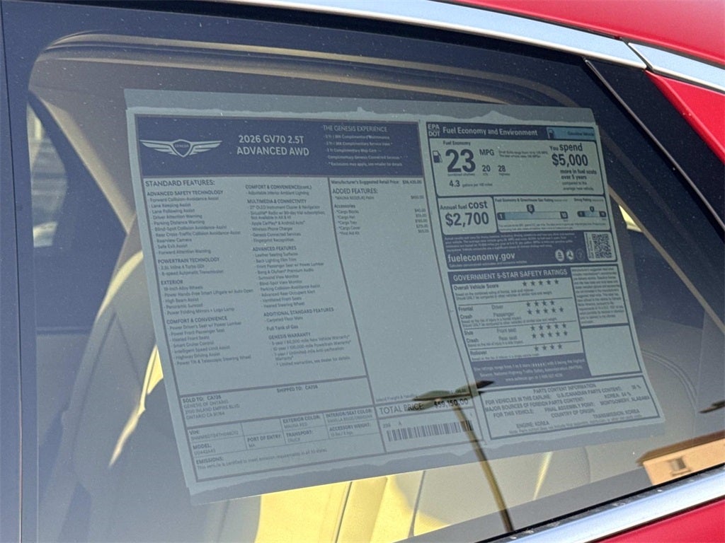 2026 Genesis GV70 2.5T ADVANCED