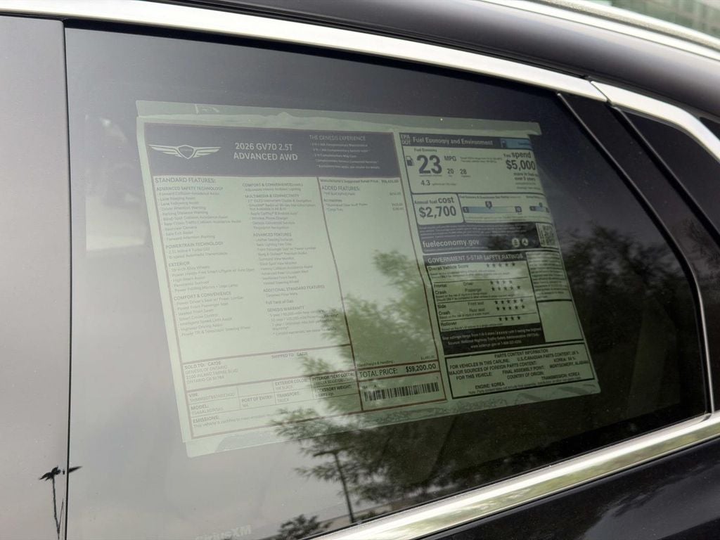 2026 Genesis GV70 2.5T ADVANCED