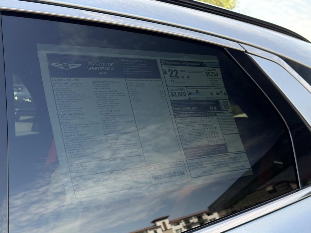 2026 Genesis GV70 2.5T SPORT PRESTIGE