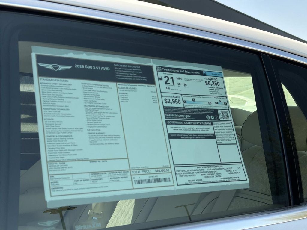 2026 Genesis G90 3.5T