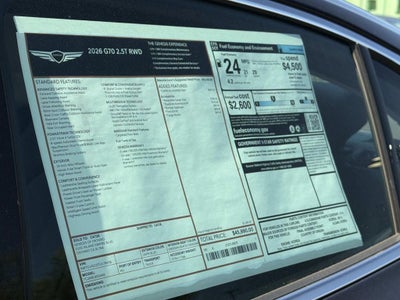 2026 Genesis G70 2.5T