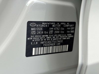 2026 Genesis G70 2.5T