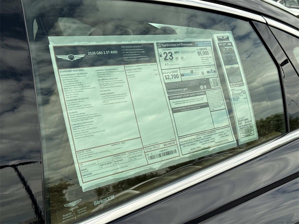 2026 Genesis G80 2.5T