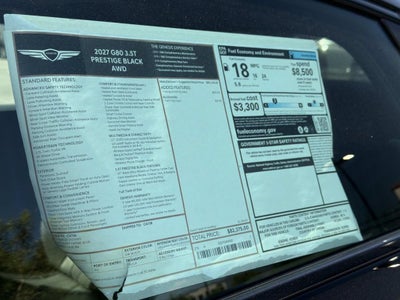 2027 Genesis G80 3.5T PRESTIGE BLACK