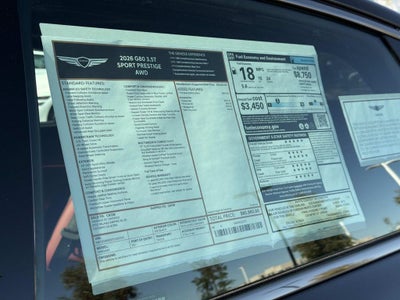 2026 Genesis G80 3.5T SPORT PRESTIGE