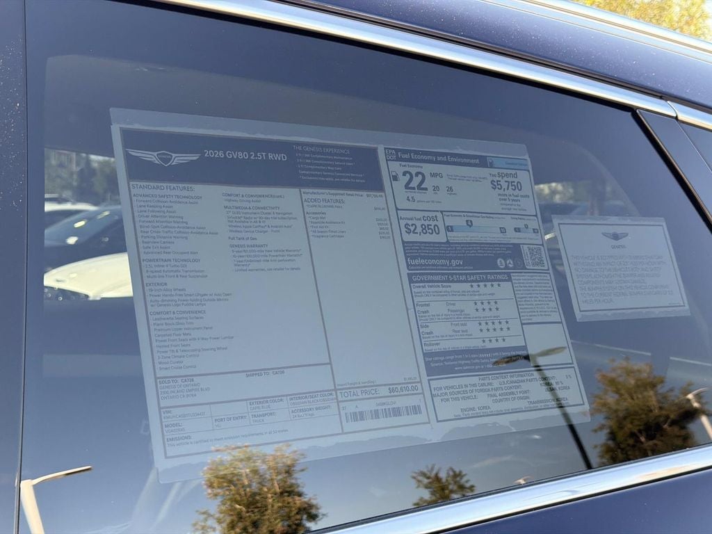 2026 Genesis GV80 2.5T