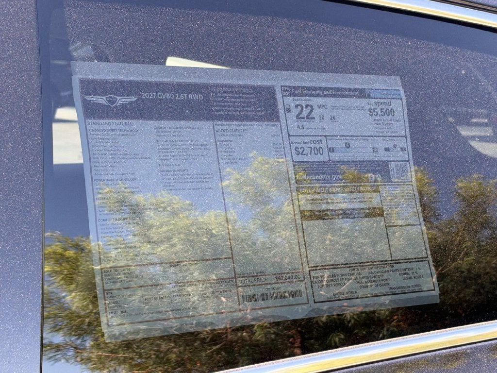 2027 Genesis GV80 2.5T