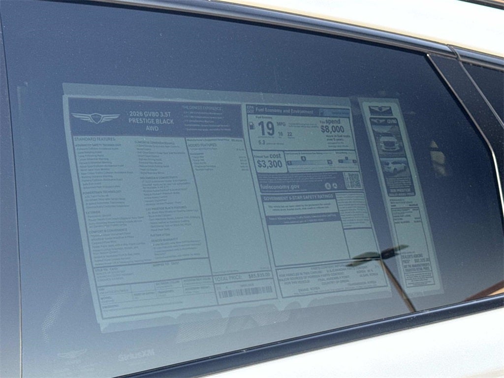 2026 Genesis GV80 2.5T PRESTIGE BLACK