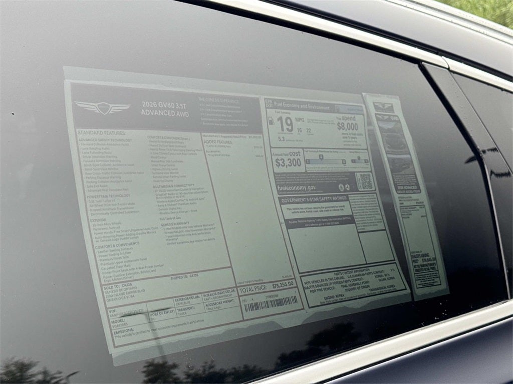 2026 Genesis GV80 3.5T ADVANCED