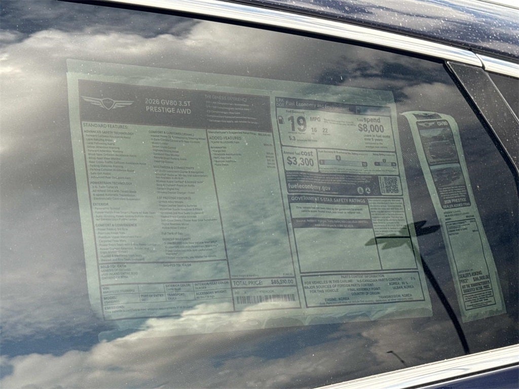 2026 Genesis GV80 3.5T PRESTIGE