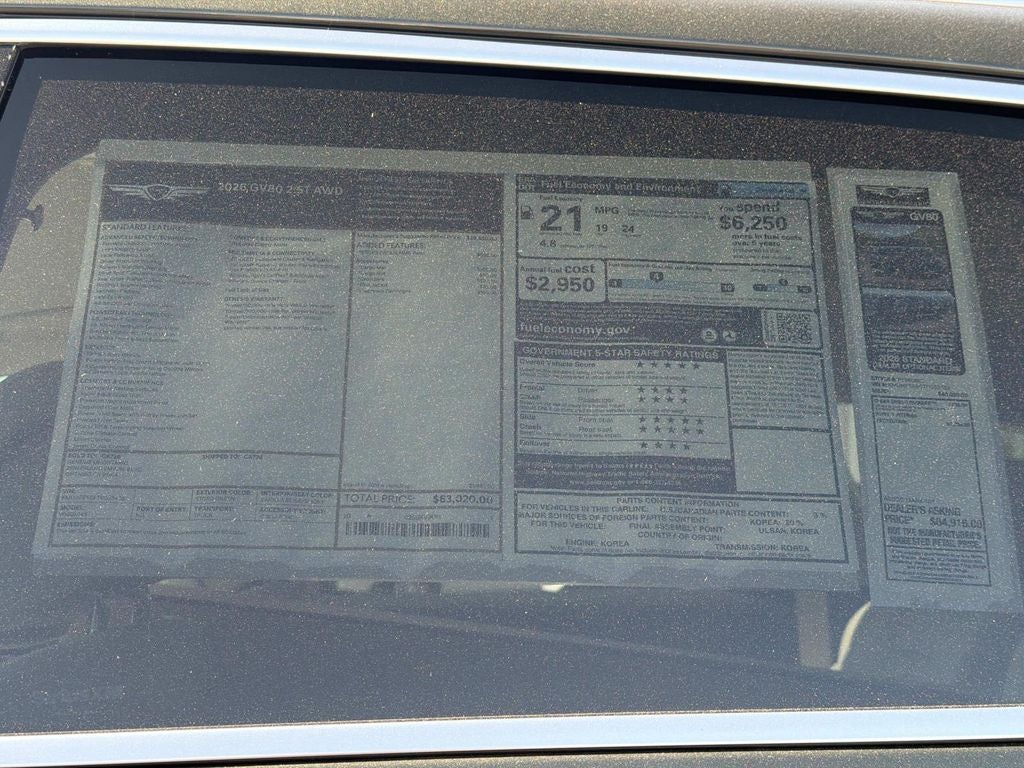 2026 Genesis GV80 2.5T