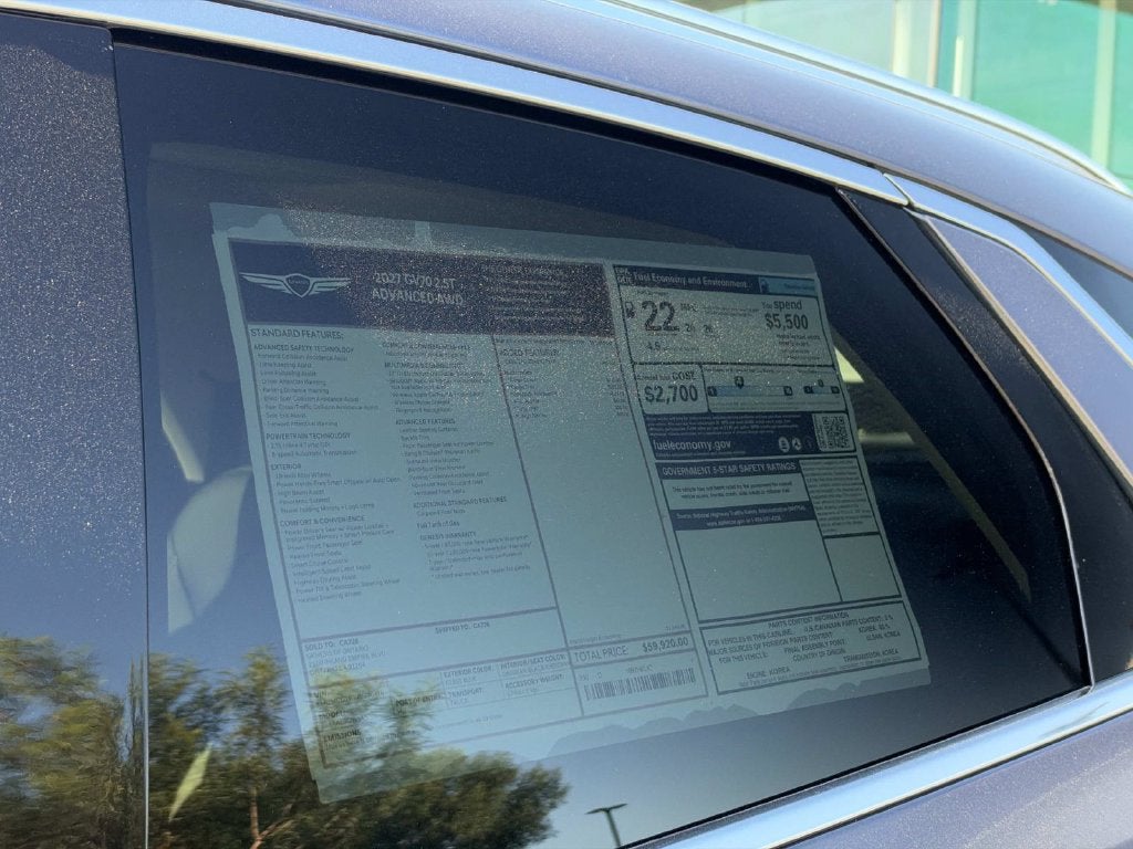 2027 Genesis GV70 2.5T ADVANCED