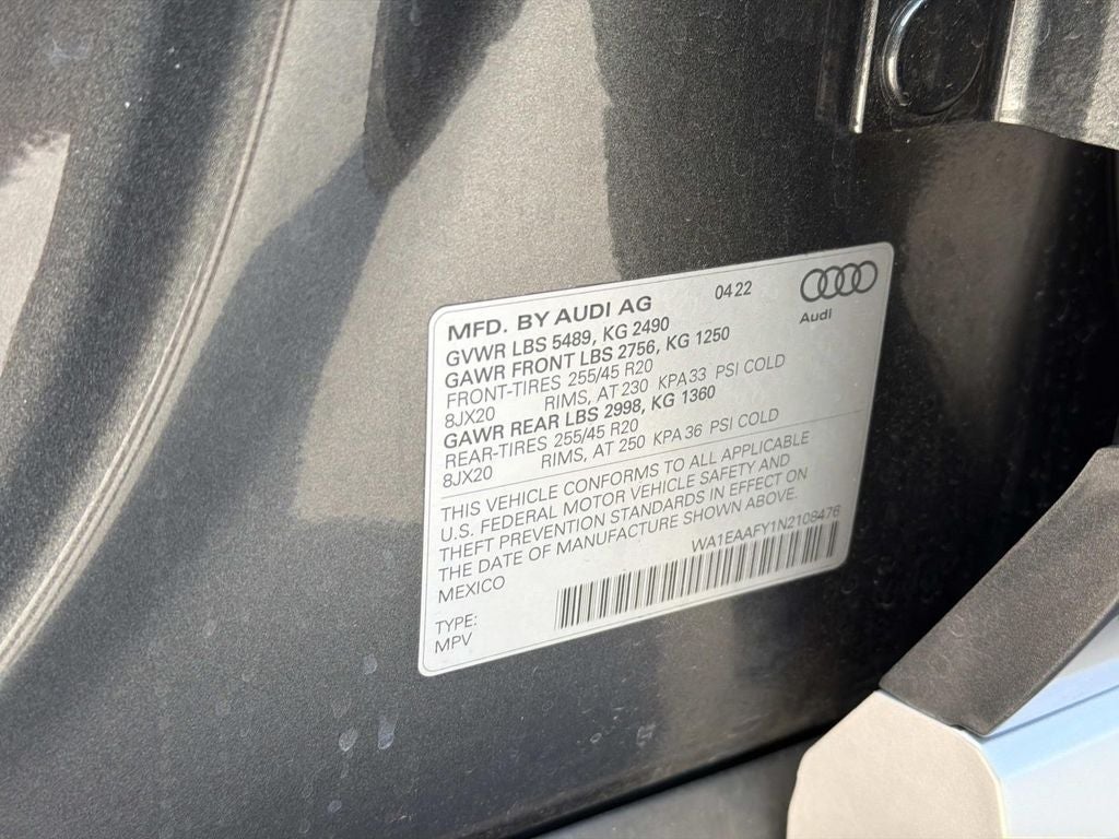 2022 Audi Q5 45 S line Premium Plus quattro