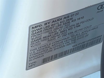 2022 Audi Q8 55 Prestige quattro